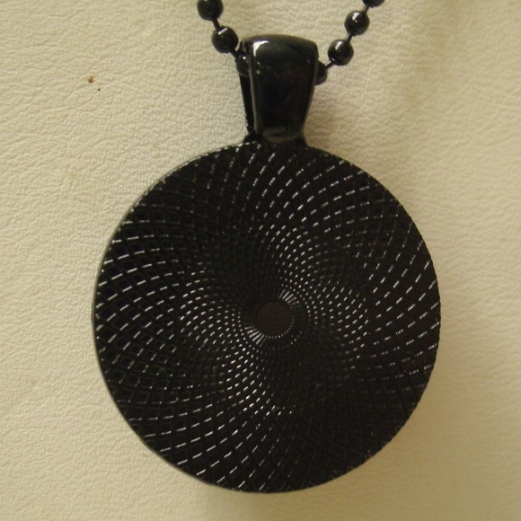 Egyptian Ankh Glass Cabochon Pendant Necklace - Picture 7 of 8